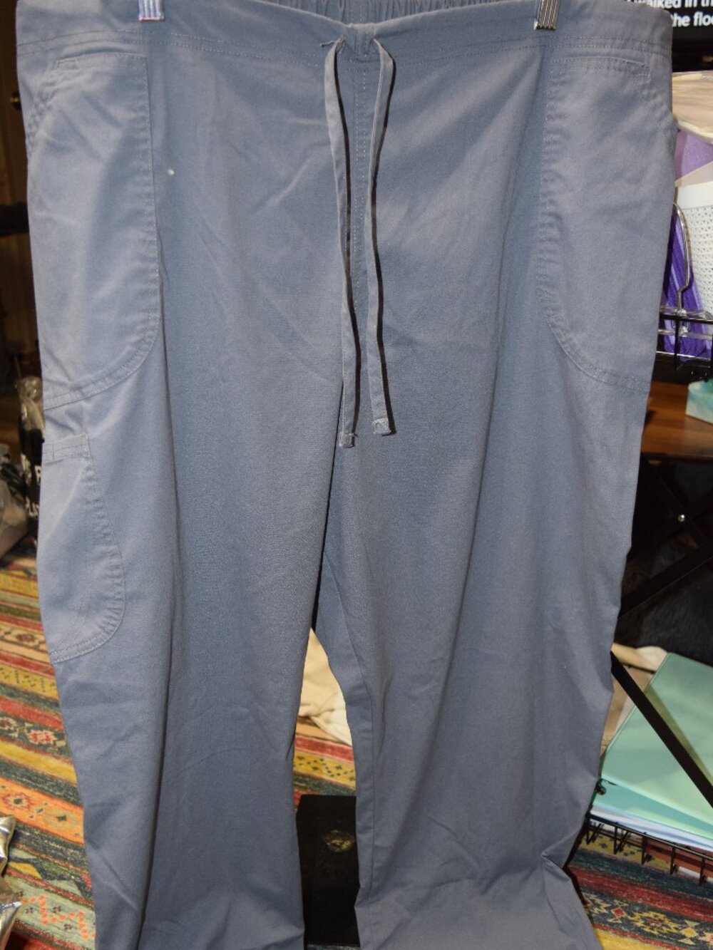 ScrubStar Scrub Pants, Medium Gray, Size 2XL